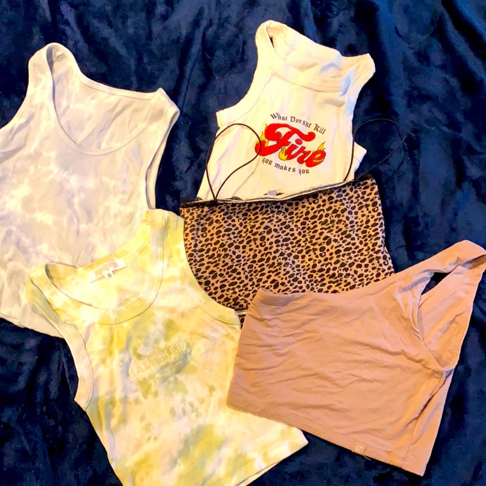 Five different tanks and little tees! All worn but in good condition ~